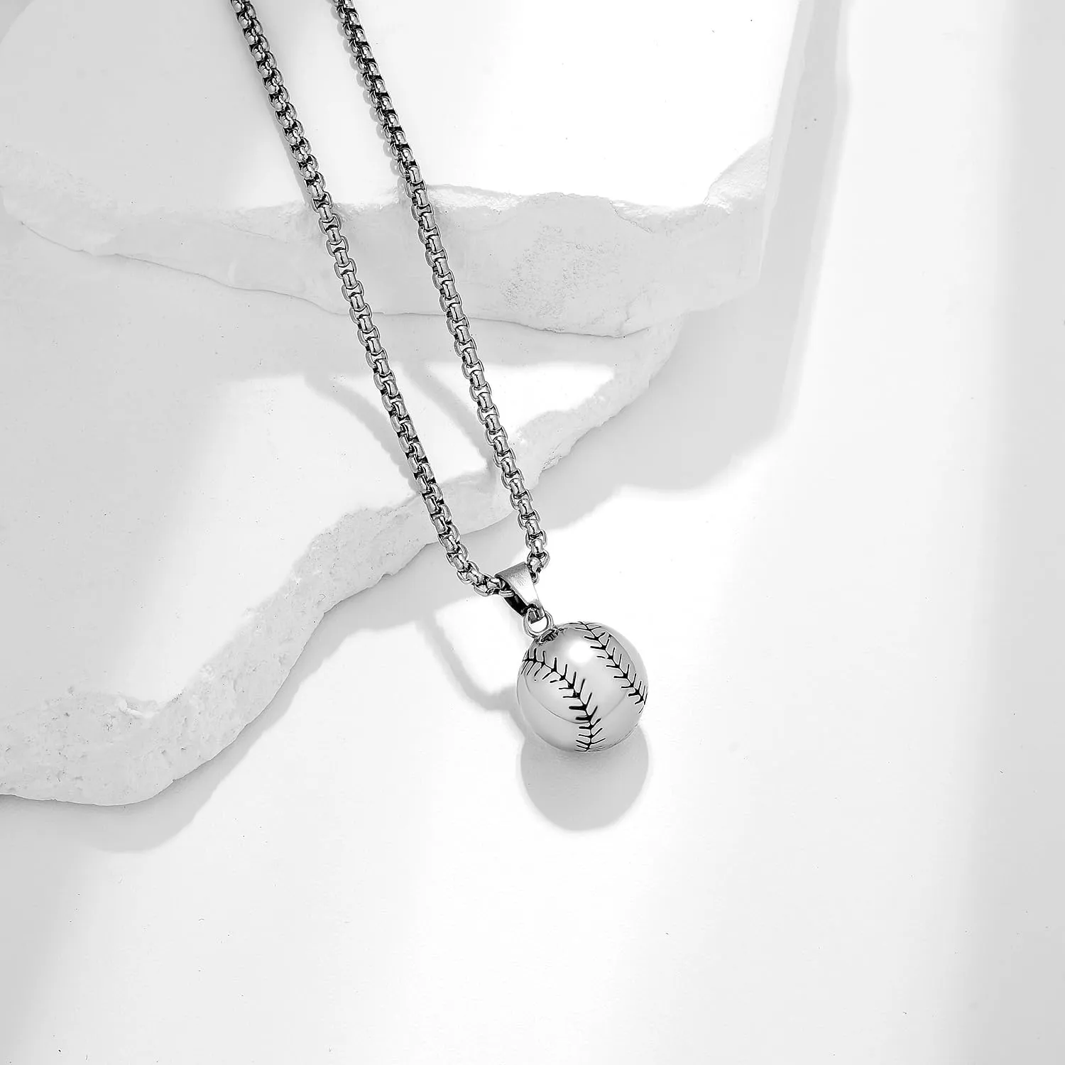 Yonhon Softball Basketball Necklace Stainless Steel Sport Pendant for Women Men Boys Girls