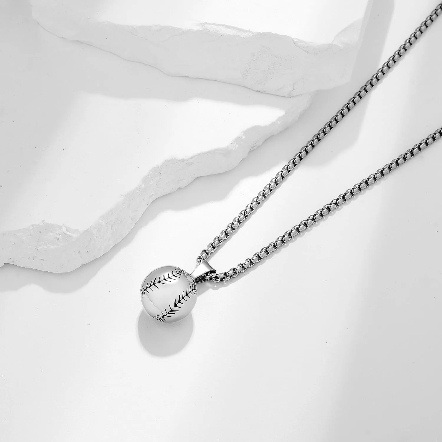Yonhon Softball Basketball Necklace Stainless Steel Sport Pendant for Women Men Boys Girls